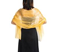 KIJSKKOPO Sciarpe E Stole in Chiffon per Abito da Sera da Donna, Sciarpa Leggera E Trasparente Scintillante, Stola in Organza Setosa, Elegante Bolero Coprispalle per Feste, Balli, Cocktail E Ma
