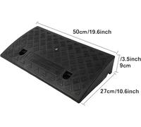 KIJyfgTR Car Ramp Plastic Ramp, Used for Lane Loading And Unloading Dock, Car Truck Wheelchair Movement(Black,27 * 9cm/10.6 * 3.5in)