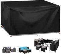 KIJyfgTR Copertura for mobili da Esterno di Grandi Dimensioni 420D, progettata appositamente for sedie e divani da Giardino rettangolari(180x100x75cm)