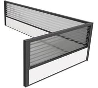 KIJyfgTR Desk Privacy Divider, Desk Glass Screen Transparent Partition Customizable Partition The Computer Table Fence Board(60x35cm)