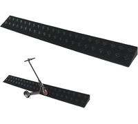 KIJyfgTR Door Threshold Ramp, Wheelchair Ramp, Plastic Ramp for Threshold Doors And Bathrooms That Can Be Cut(Black,11 * 4.5cm/4.3 * 1.7in)