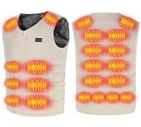 KIJyfgTR Giacca invernale riscaldata da uomo e da donna, gilet riscaldato intelligente for la caccia, batteria ricaricabile non inclusa(Blanc,XXL)