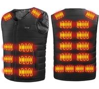 KIJyfgTR Giacca invernale riscaldata da uomo e da donna, gilet riscaldato intelligente for la caccia, batteria ricaricabile non inclusa(Noir,XXL)