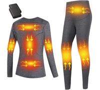 KIJyfgTR Intimo riscaldato 8 zone di riscaldamento USB elettrico strato di base termico power bank 10000mAh for sci e motociclismo all'aperto(M)