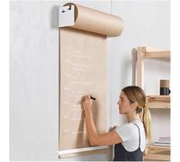 KIJyfgTR Rotolo di Carta Kraft Largo 12/24/36/48 Pollici con Dispenser, Dispenser for Rotoli di Carta da Macellaio sospeso e taglierina(White,24inch/60cm Wide)