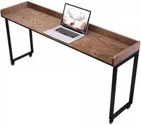 KIJyfgTR Tavolo da letto in legno massello naturale con ruote, tavolo da pranzo for postazione di lavoro mobile for camera da letto, ospedale, sanatorio