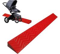 KIJyfgTR Wheelchair Ramp, Electric Scooter, Sweeping Machine, Bathroom Floor Tile, Threshold Transition Strip(Red,8 * 2cm/2.7 * 0.7in)