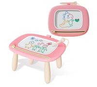Kikidex Giocattolo per Bambini da 1 a 3 Anni,Lavagna Magnetica Bambini,Giocattolo per Bambine da 1 a 2 Anni,Lavagna Magica per dipingere,Giocattolo educativo per Bambini,Regalo di Compleanno-Rosa