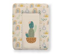 Kikido Materassino Fasciatoio 70x50 - Cactus - Cuscino Fasciatoio Lavabile per Cambio Pannolino - Materasso Fasciatoio Neonato per Cassettiera Impermeabile 50x70 - Universale