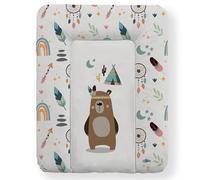 Kikido Materassino Fasciatoio 70x50 - Teddy - Cuscino Fasciatoio Lavabile per Cambio Pannolino - Materasso Fasciatoio Neonato per Cassettiera 50x70 - Universale e Impermeabile