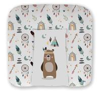 Kikido Materassino Fasciatoio 70x75 - Teddy - Cuscino Fasciatoio Lavabile per Cambio Pannolino - Materasso Fasciatoio Neonato per Cassettiera 75x70 - Universale e Impermeabile