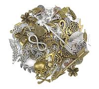 KiKiHong 100Pcs Bronzo Vintage Ingranaggi Steampunk Fascino Assortiti Ingranaggi per l'artigianato Fai-da-Te Creazione di Gioielli