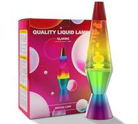 KIKILIVE Luce a arcobaleno e luci a flusso di fluidi, luci per lo stress da 14,5 pollici, lampadina a risparmio energetico da 25W, connettore disponibile, arte cinetica per rilassarsi/ufficio/regalo