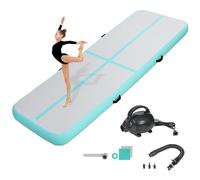 KIKILIVE Tappetini da Tumbling, 10 CM Spessore Tappetino da Allenamento, 3M Lunghezza Tappetino da Ginnastica Gonfiabile,Tappeto per Fitness con Pompa, Ginnastica Artistica