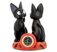 スタジオジブリ- Kiki's Delivery Service And Stuffed Plush Jiji Statue Desk Clock, Studio Ghibli Via Bandai Official Merchandise Orologio da Tavolo 17 cm, Colore, BNL31742