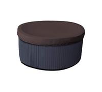 KiKiYe, copertura rotonda per vasca idromassaggio spa da 340,2 g, impermeabile - 100% resistente alle intemperie - Copertura rotonda per spa esterna con elastico per una vestibilità aderente - 180 x