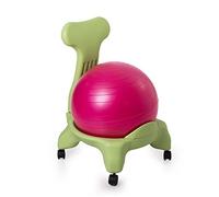 Kikka Active Chair Verde con Palla Fucsia - Sedia ergonomica con Pallone Gonfiabile