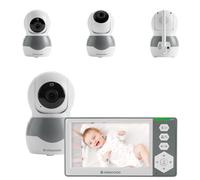 Kikka boo, baby monitor Ady Display da 4,3 pollici Modalità ECO Ninne nanne, colori:grigio