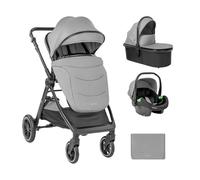 Kikka boo passeggino combinato Ava 3 in 1 navicella ovetto, ruote in gomma borsa, colorazione:grigio