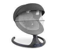 Sdraietta neonati KikkaBoo CODIE 2025, Dondolo elettrico, Sedia a dondolo fino a 9 kg, 5 Velocità di oscillazione, Bluetooth, Regolazione dello schienale, 10 Melodie, Grigio scuro