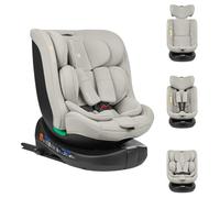 Kikka boo seggiolino bambini i-Round i-Size 40-150cm Isofix rotazione 360 gradi, colorazione:grigio chiaro