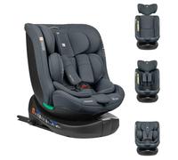 Kikka boo seggiolino bambini i-Round i-Size 40-150cm Isofix rotazione 360 gradi, colorazione:grigio scuro