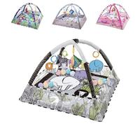 Kikkaboo, arco di gioco, coperta per gattonare 2 in 1, 18 palline da gioco, colori:grigio