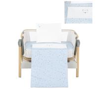 Kikkaboo Baby Bedding Set Orso con me 3 pezzi Coperta 85 x 55 Cuscino 45 x 35, colorazione:blu
