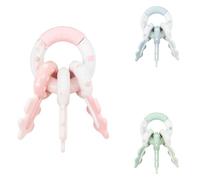 Kikkaboo Baby Rattle Keychain Teether 3 Keys Gripper da 3 mesi, colorazione:rosa