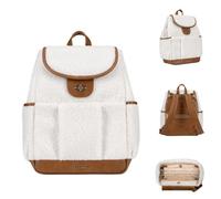 Kikkaboo borsa fasciatoio Morice zaino bottoni magnetici, chiusura a rotazione, colori:whitely