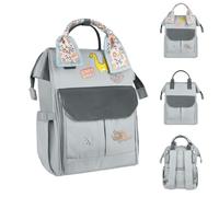 Kikkaboo borsa fasciatoio Myla zaino, fasciatoio, adesivo rimovibile Dino, colorazione:grigio