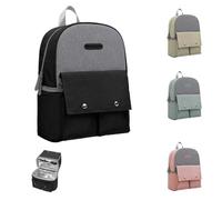Kikkaboo, borsa per pannolini Zaino Nia, apertura con zip, vari scomparti, colorazione:nero
