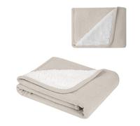 Kikkaboo coperta neonati maglia Dream big 100 x 75cm coperta coccole 100% cotone, colorazione:marrone chiaro