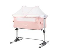 KikkaBoo - Culla per letto Bonne Nuit, fino a 9 kg, regolabile in altezza, reclinabile, anti-Reflux, funzione oscillante, ruote, zanzariera, borsa per il trasporto, materasso, rosa