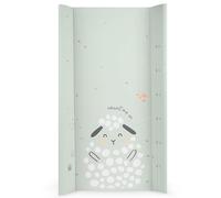 KikkaBoo Fasciatoio Portatile Neonato 80x50 cm SLEEPY SHEEP, Materassino Fasciatoio Impermeabile e Morbido in PVC, Verde