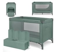 KikkaBoo Lettino da Campeggio SO GIFTED 2026, Culla Neonato da Viaggio 120x60 cm, Fino a 15 kg, Pieghevole, Portatile e Compatto, Borsa da Trasporto, Verde