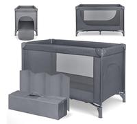 KikkaBoo Lettino da Campeggio SO GIFTED 2026, Culla Neonato da Viaggio 120x60 cm, Fino a 15 kg, Pieghevole, Portatile e Compatto, Borsa da Trasporto, Grigio