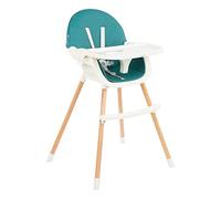 Kikkaboo, Nutri 2 in 1 Seggiolone Gambe di legno Poggiapiedi Vassoio rimovibile, colori:ecologica