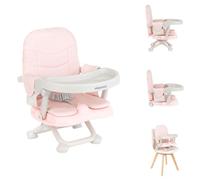 Kikkaboo, Pappo Booster seat, tavolo, pieghevole, cintura di sicurezza, colori:rosa