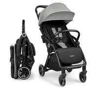 KikkaBoo Passeggino Leggero fino a 22 kg CIELA, Piegatura Automatica, Schienale Reclinabile, da Viaggio, Misura Bagaglio a Mano, Grigio