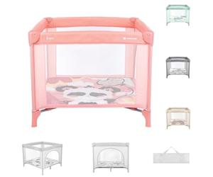 Kikkaboo Playpen Enjoy, lettino da viaggio, pieghevole, materasso, pieghevole, colorazione:rosa