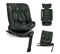 KikkaBoo Seggiolino Auto 0-36 kg i-SECURE, Gruppo 0 1 2 3, ISOFIX, i-Size, Rotante a 360º, 40-150 cm, Da 0 a 12 Anni, 12 Posizioni Poggiatesta, Verde militare