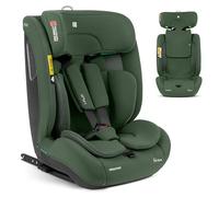 KikkaBoo Seggiolino Auto 9-36 kg ISOFIX i-FLIT, Gruppo 1 2 3, Reclinabile, da 15 Mesi a 12 Anni, i-Size, SPS, Top Tether, Poggiatesta Regolabile, Verde militare