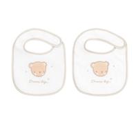 Kikkaboo Set di 2 bavaglini Dream Terry Waffle Pique, bottone a pressione cotone, colorazione:beige