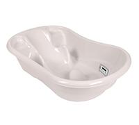 KikkaBoo - Vasca da bagno per bambini HIPPO, anatomica, portatile e confortevole, antiscivolo, termometro, tappo di scarico, spazio per accessori, facile da pulire, 0+ mesi, rosa