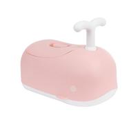 KikkaBoo Vasino per bambini WHALE, coperchio, contenitore rimovibile, manico da gioco, antiscivolo, comodo ed ergonomico, facile da pulire, 12+ mesi, rosa