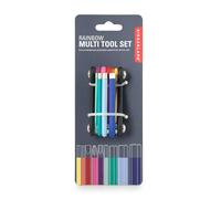Kikkerland CD120 Rainbow Compact Multi Tool Multi Tool - 7 strumenti in 1