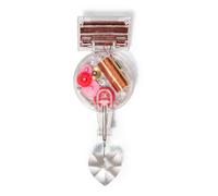 Kikkerland Creatore di arcobaleni ad energia solare, acchiappasole a prisma, divertente decorazione per le finestre di casa, Natale e compleanni, a forma di cuore