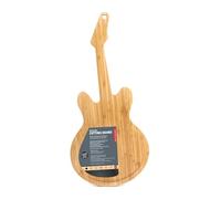 Kikkerland Guitar Cutting Board Tagliere, Bamboo, Black, 49x22x2 cm