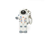 KIKKERLAND - Light Up LED Keyring with Clip - Fun Sound & Light Effects Astronau